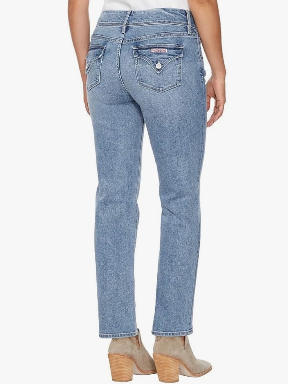 Hudson Mid-Rise Slim Straight Light Wash Straight Jeans Size 6
